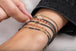 Ruby Row Bracelet in Oxidized Silver and 18k Gold