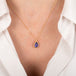 Petite Tanzanite Violet Teardrop Necklace