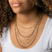 Woven Black Diamond Necklace in 18k Gold