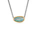 Australian Opal Doublet Sunrise Necklace in Oxidized Silver