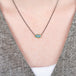 Australian Opal Doublet Sunrise Necklace in Oxidized Silver