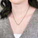 Australian Opal Doublet Sunrise Necklace in Oxidized Silver