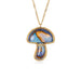 Boulder Opal mushroom necklace in gold
