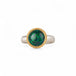 Andamooka Opal ring with gold bezel and sterling silver band