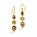 Earth-Toned Diamond Trio Earrings