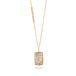 Rectangular Ethiopian Opal Necklace with Silver Diamonds