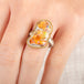 Handcrafted one-of-a-kind ring with a mexican opal gemstone, 18k gold bezel and sterling silver band