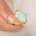 Large Oval Ethiopian Opal Ring