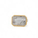 Handmade fine jewelry tourmalated quartz ring in 18k gold and sterling silver