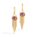 Umbalite Garnet Gold Tassel Earrings