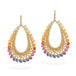 Woven Teardrop Earrings in Mixed Gemstone