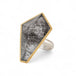 Quartz Ring in Sterling Silver and 18k Gold