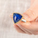 Tanzanite Ring in Sterling Silver and 18k Gold