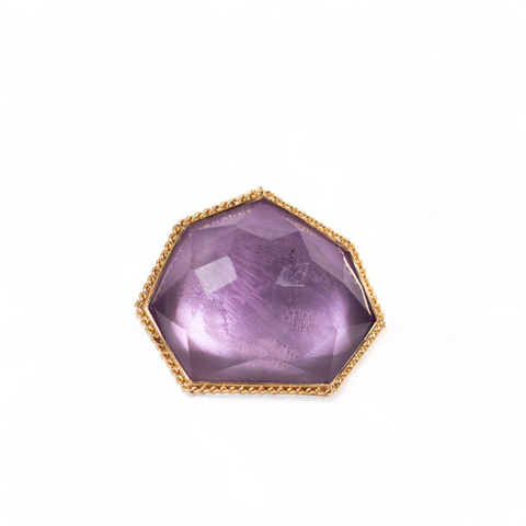 Geometric Amethyst Ring