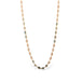 Aquamarine morganite necklace on white