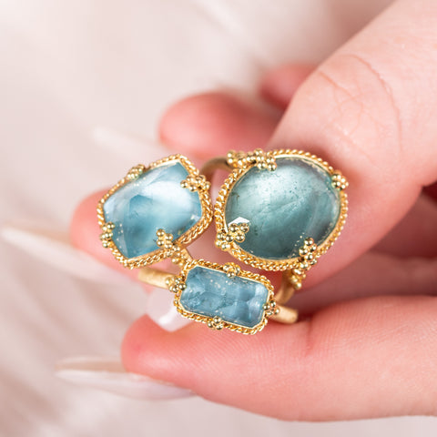 Aquamarine ring group