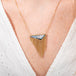 Boulder Opal Asymmetrical Gold Tassel Necklace