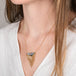 Boulder Opal Asymmetrical Gold Tassel Necklace