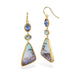 Boulder Opal Tanzanite and Blue Zircon Earrings
