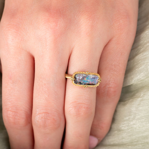Boulder Opal Lagoon Ring