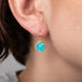 Carved Blossom Opal and Gold Earrings