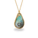 Boulder Opal carved feather necklace