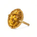 Carved citrine lion ring side view