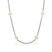 Contrast Pearl Necklace on white background close up