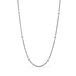 oxidized silver and gold necklace with silver diamonds