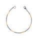 Bracelet with mixed metals in oxidized silver and 18k gold