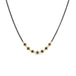 Black Diamond Textile Row Necklace in Oxidized Silver and 18k Gold