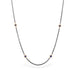 Close up of oxidized silver necklace with Lapis