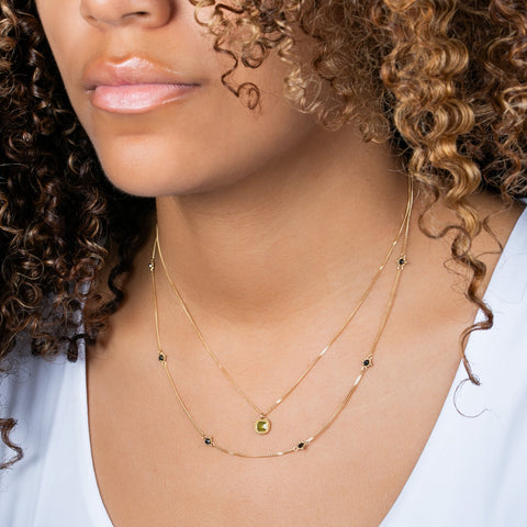Diamond and 18k gold necklace