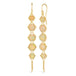 Long Textile Earrings in Faceted Opal