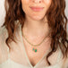 Emerald necklace look on model