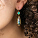 Ethiopian Opal and Boulder Opal Earrings on model