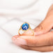 Moonstone and 18k gold ring