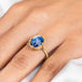 Moonstone and 18k gold ring