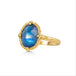 Moonstone and 18k gold ring