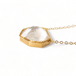 Rock crystal necklace side view.