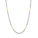 Oxidized silver and 18k gold necklace