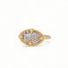 Petite snakeskin agate ring on white background