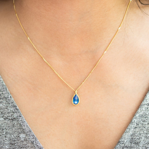 Petite Moonstone Teardrop Necklace