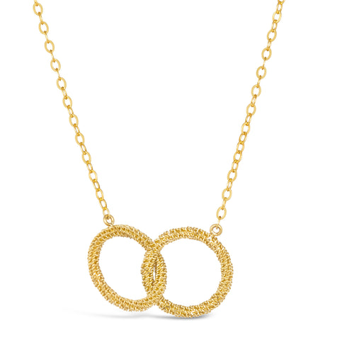 Interlocking Circles Necklace in 18k Gold