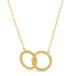 Interlocking Circles Necklace in 18k Gold