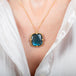 Labradorite necklace on model