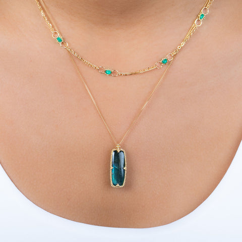 Rectangular Labradorite Necklace