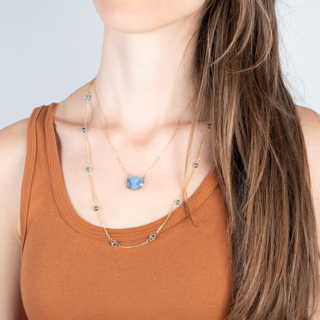 Elephant opal store necklace