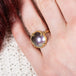 Mabe pearl ring on model