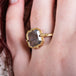 Diamond ring on model close up